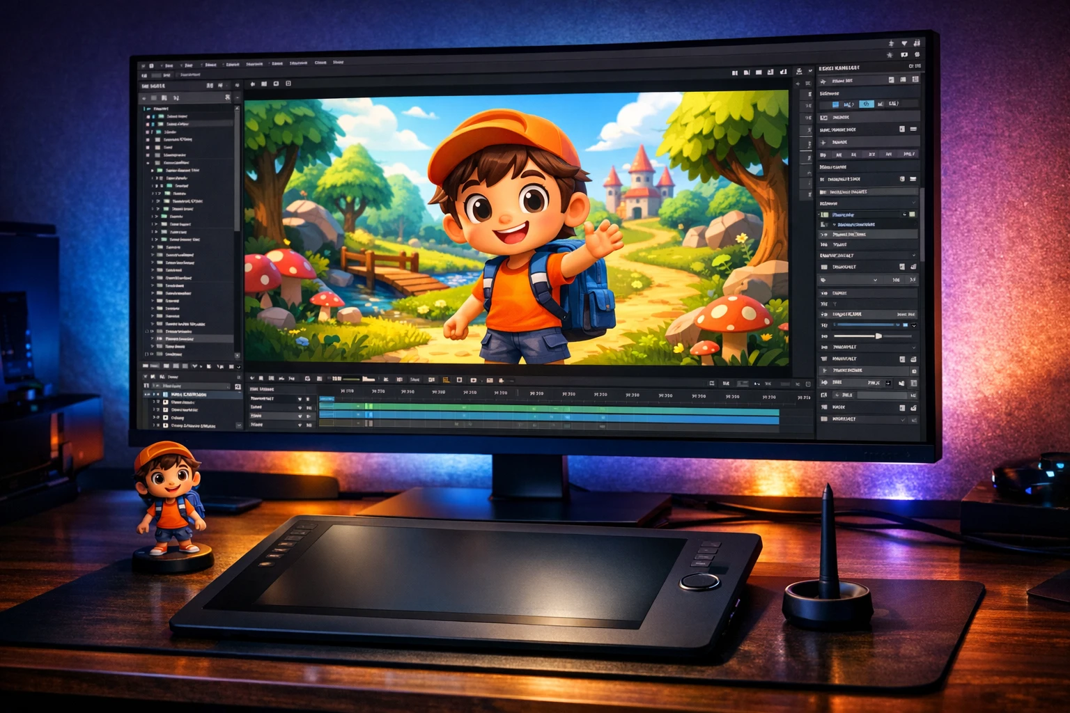3D animated video maker software creating cinematic content