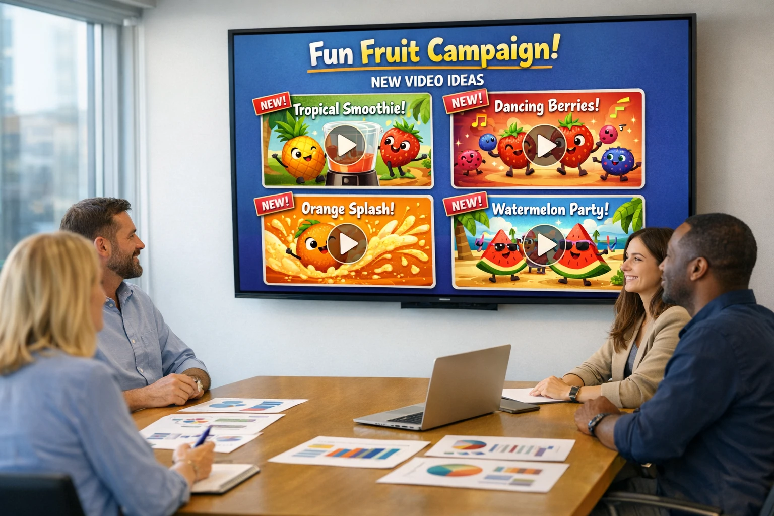 3D fruit animation used for food brand marketing and social media