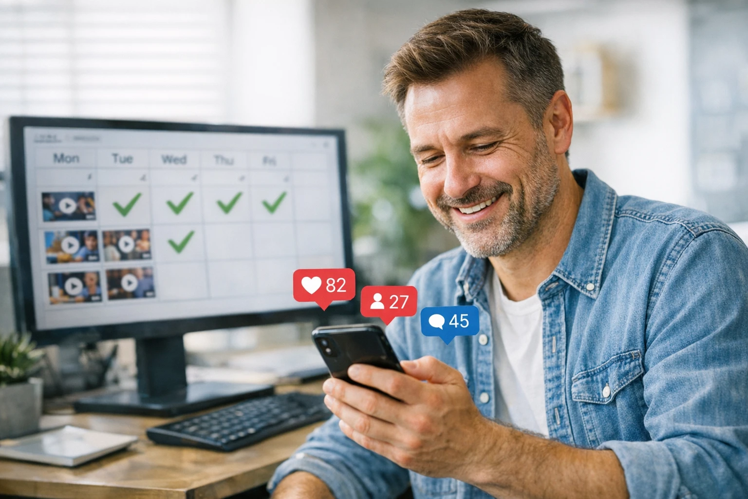 Brand marketing on autopilot showing automated brand promotion across social media platforms