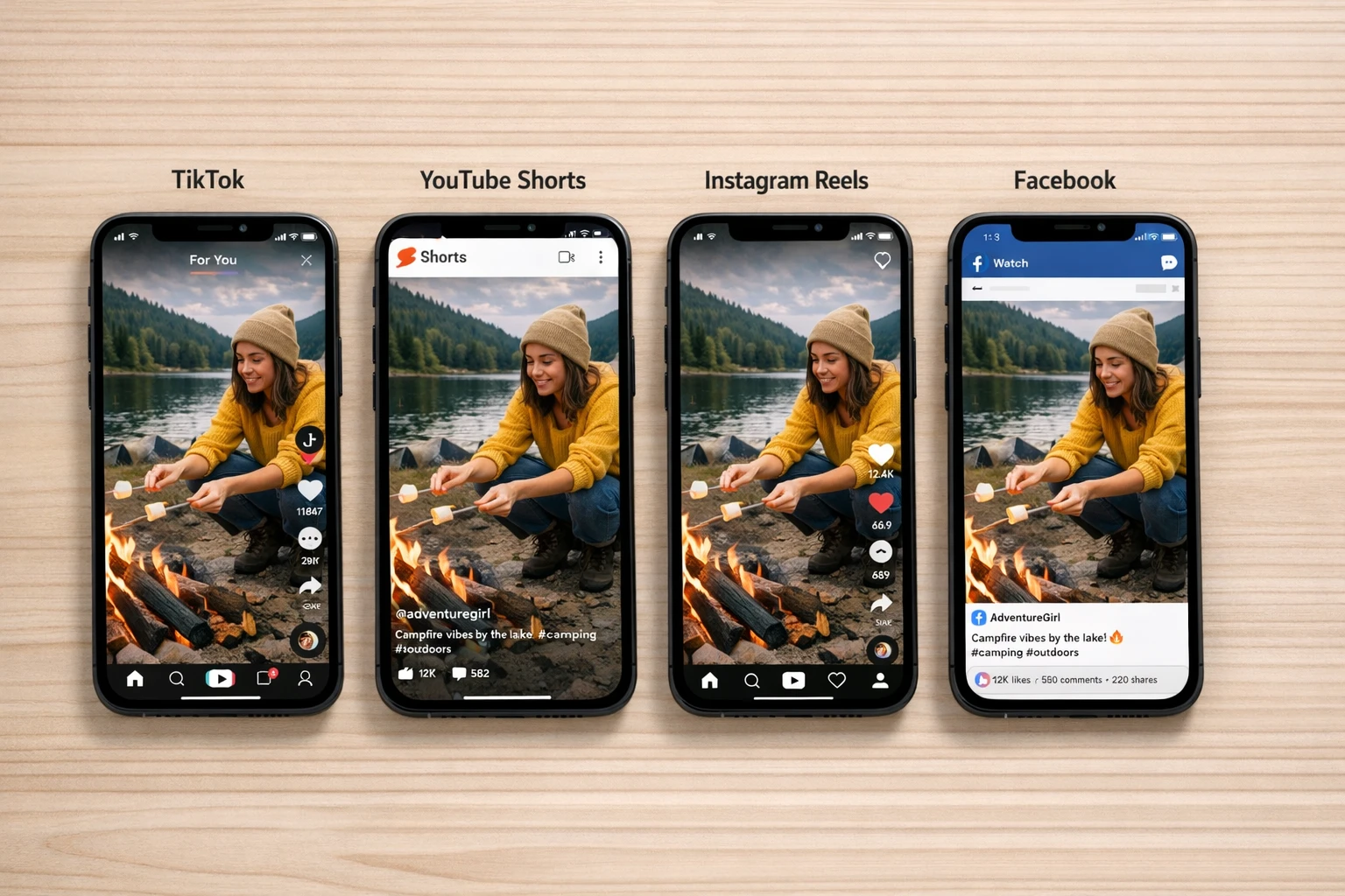 AI video creation platform posting to TikTok YouTube Instagram and Facebook simultaneously