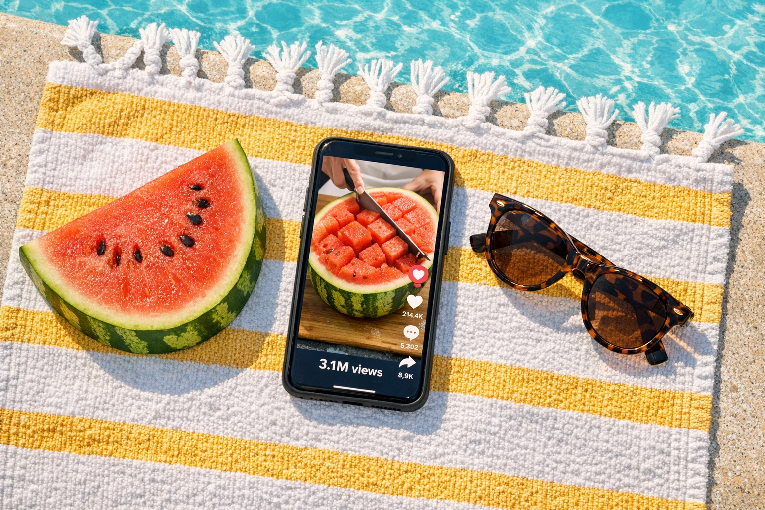 Viral AI watermelon video performance stats during summer season