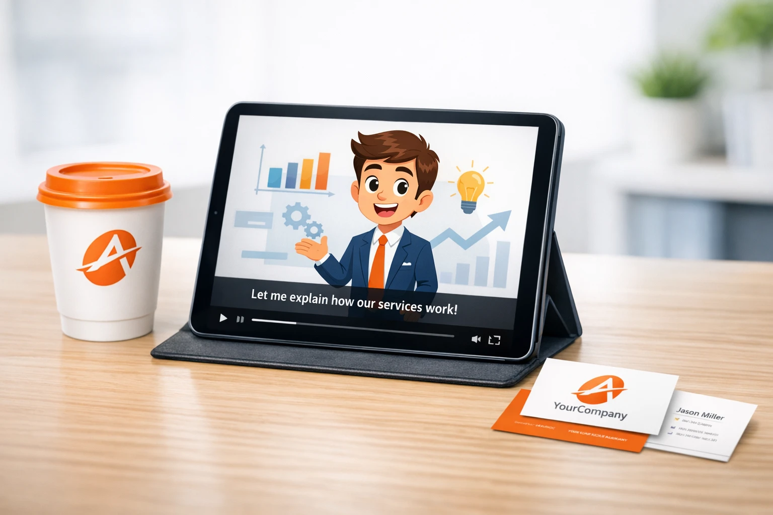 Character explainer video marketing concept showing cartoon characters promoting brands across social media platforms with viral engagement metrics