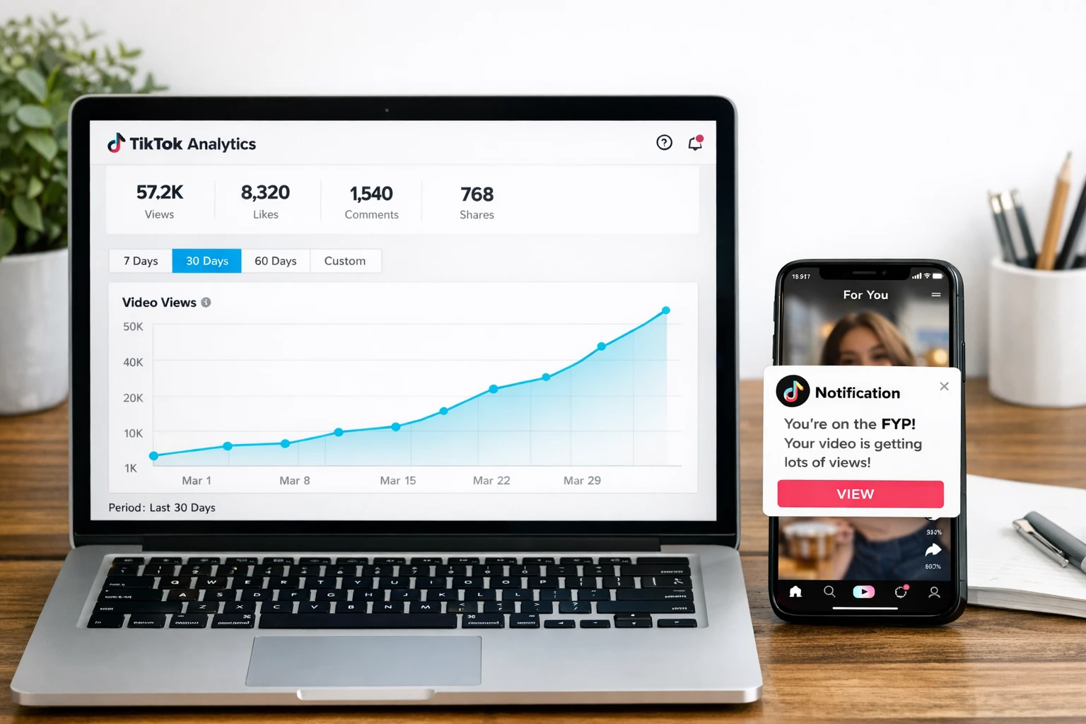 TikTok algorithm optimization showing how automation drives consistent engagement and viral growth