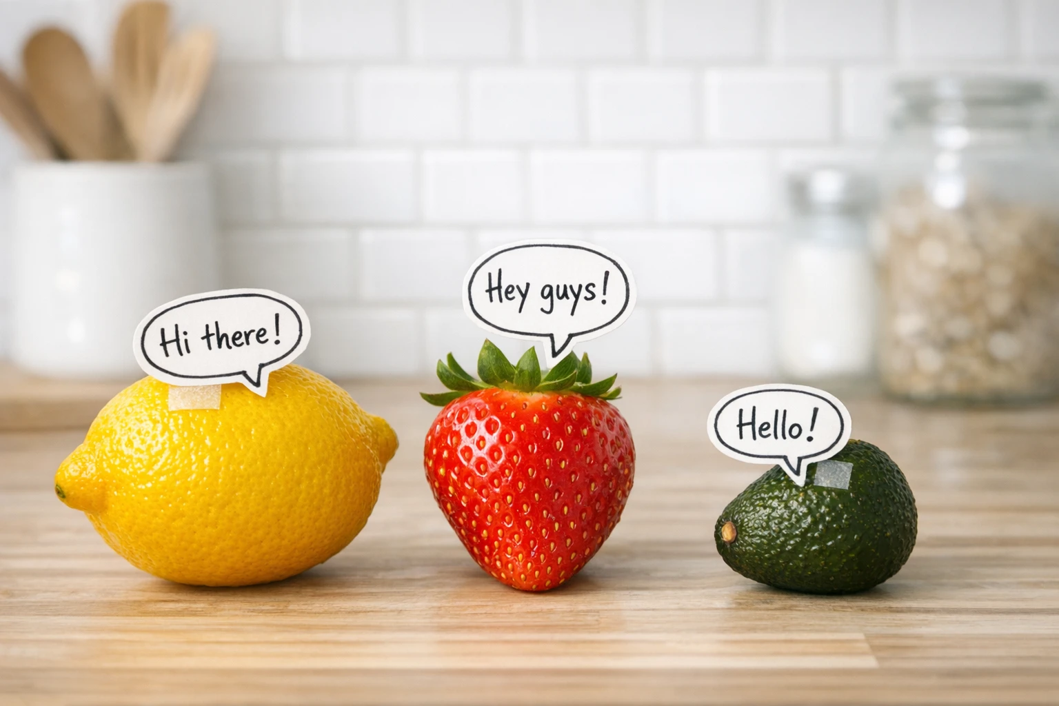 Talking fruit video trend showing animated fruits having conversations on social media