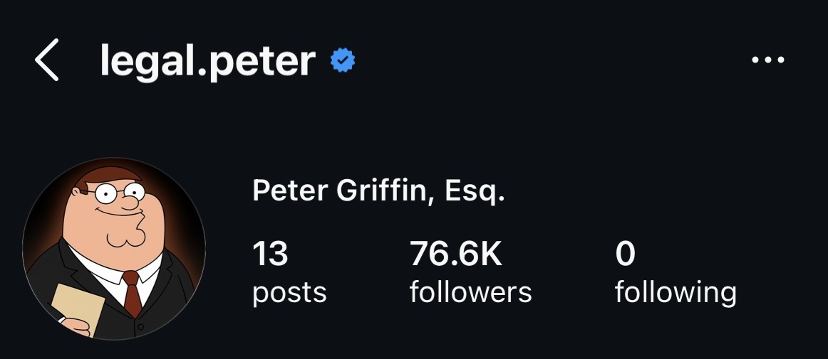 Legal.Peter Instagram Profile