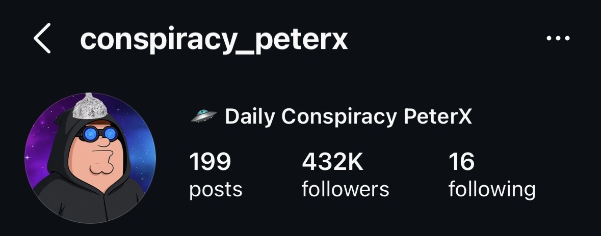 Conspiracy_PeterX Instagram Profile