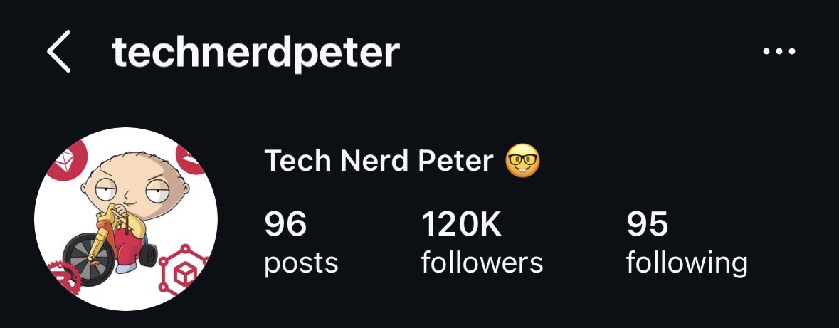 TechNerd.Peter Instagram Profile